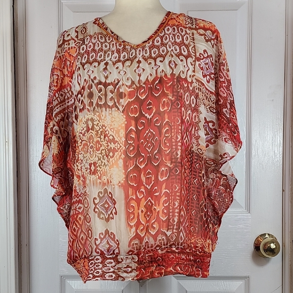 Chico's Tops - Chico's Boho Beaded Blouse